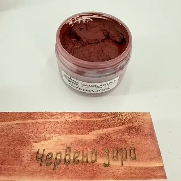 Вакса за дърво червена зора