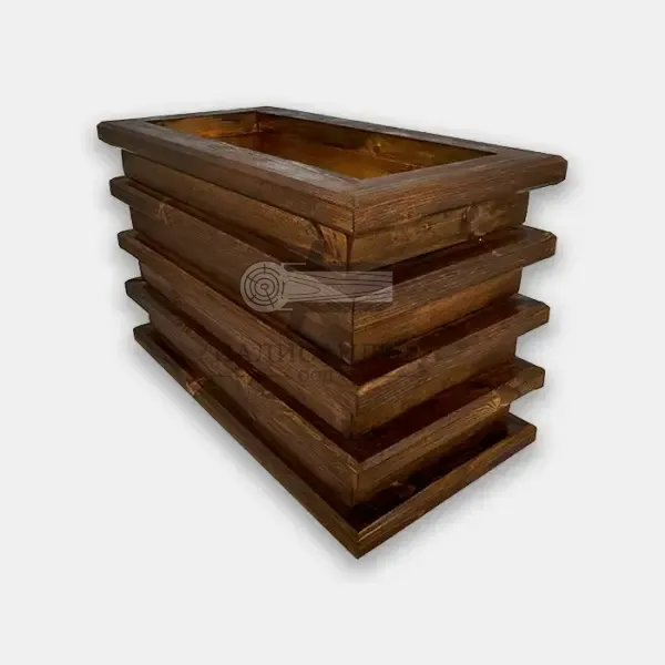 Градинска кашпа правоъгълна 3D - Палисандър ООД Ракитово