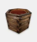 Градинска кашпа шестоъгълна - Палисандър ООД Ракитово