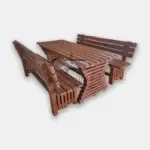 Градински комплект маса с пейки Хармоника - Палисандър ООД Ракитово