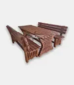 Градински комплект маса с пейки Хармоника - Палисандър ООД Ракитово