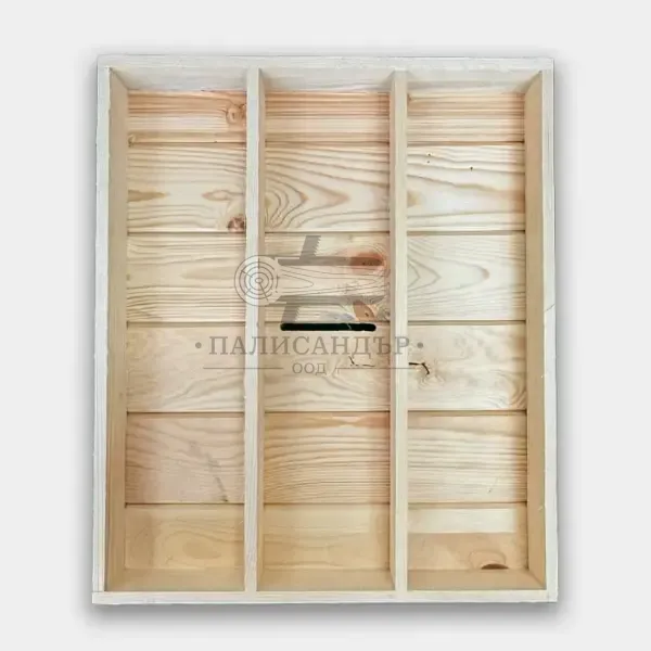 Хранилна табла с три прегради и ламперия №1 - Палисандър ООД Ракитово