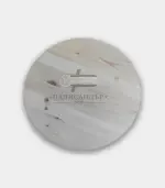 Масивен кръгъл плот от бор/смърч - Палисандър ООД Ракитово