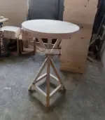 Масивен кръгъл плот от бор/смърч - Палисандър ООД Ракитово