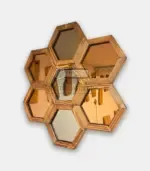 Дизайнерско огледало „HiveView“ - Палисандър ООД Ракитово