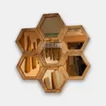 Дизайнерско огледало „HiveView“ - Палисандър ООД Ракитово