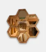 Дизайнерско огледало „HiveView“ - Палисандър ООД Ракитово