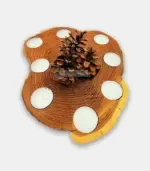 Свещник от дърво – ръчна изработка - Палисандър ООД Ракитово