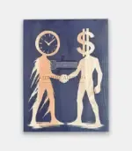 Дървена бизнес картина “Time & Money” - Палисандър ООД Ракитово